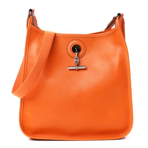 HERMES Courchevel Vespa PM Orange 1302772 